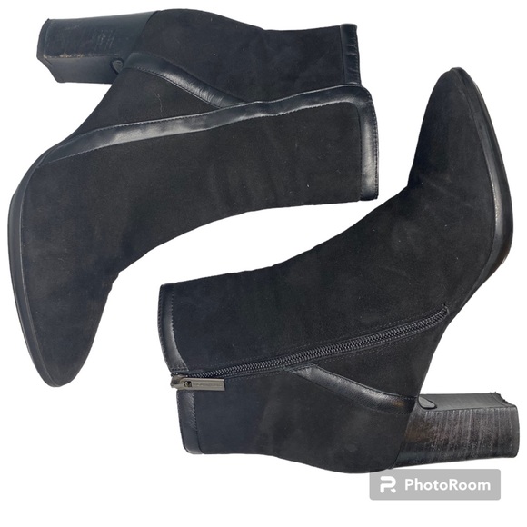 Aquatalia Whitley Suede heeled bootie Sz 8.5 - Picture 2 of 10